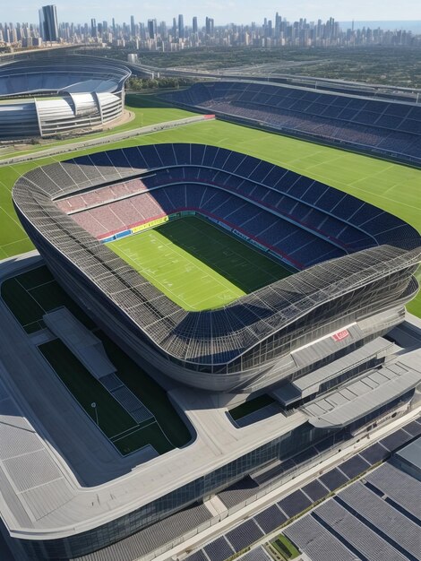 Foto vista superior do estádio olímpico