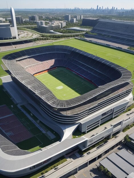 Vista superior do estádio olímpico