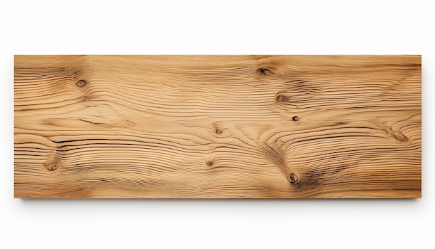 Foto vista superior de la elevación de la madera aislada en un fondo blanco