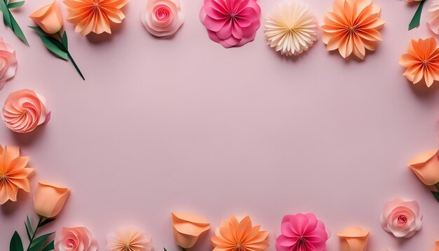 Foto vista superior de la foto del mes y flores para el día de la mujer