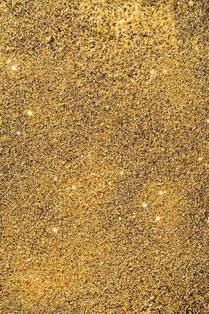 Vista superior fundo glitter dourado