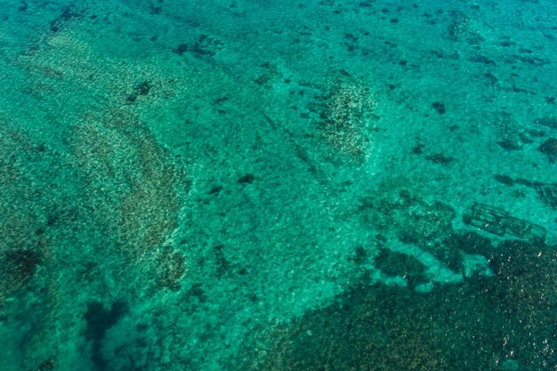 Vista superior del hermoso mar en ishigaki