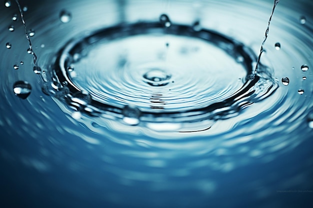 Vista superior de las hojas de otoño en el agua de lluvia flotante perfecta para un telón de fondo de producto natural para