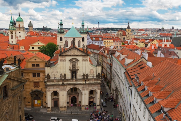 Vista superior de la Iglesia de San Salvador, Praga República Checa