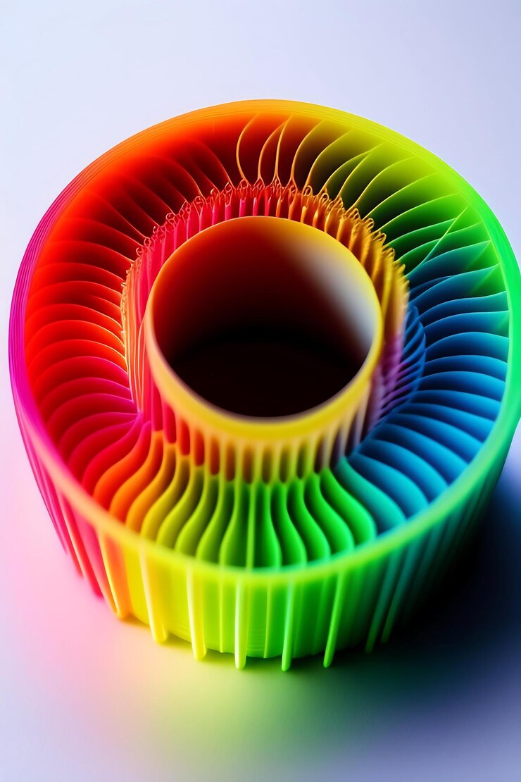 Foto vista superior del kit de bolígrafo 3d de filamento de plástico abs de colores sobre fondo blanco.