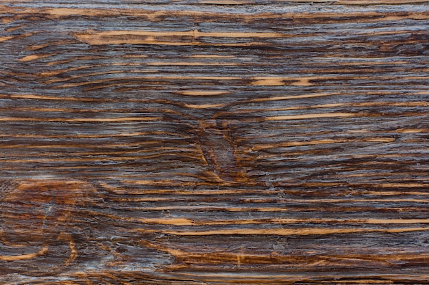 Vista superior de una madera rústica desgastada marrón