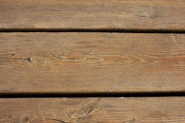 Vista superior de la mesa de madera vieja superficie de madera desgastada textura del fondo 3 tablas de madera