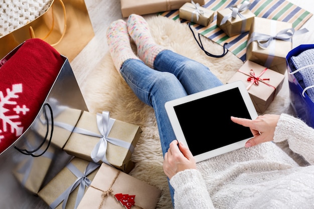 vista superior Navidad compras online