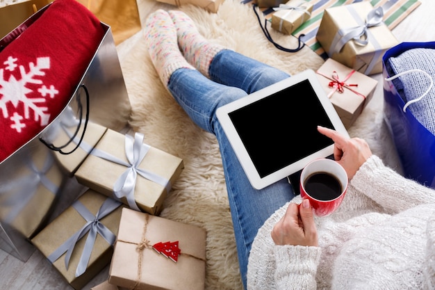 vista superior Navidad compras online