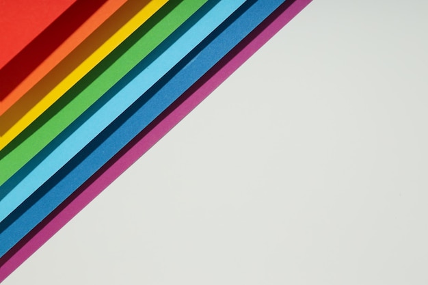 Vista superior de papel de colores de abstracción de maqueta