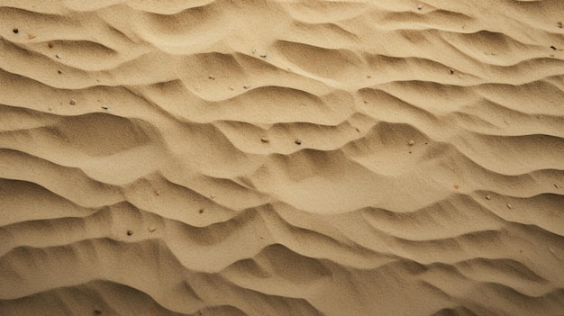 Vista superior de la playa de arena Fondo con espacio de copia y textura de arena visible