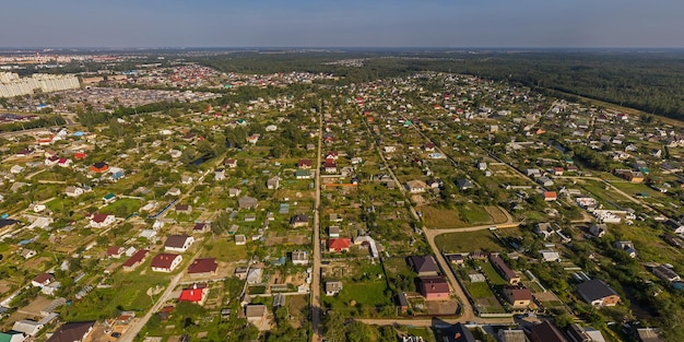 Vista superior sobre el sector residencial