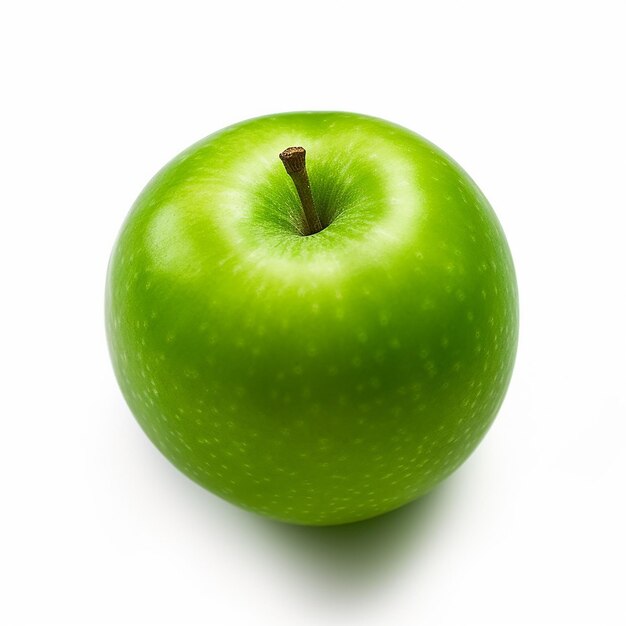 Foto vista superior verde da maçã isolada em fundo claro