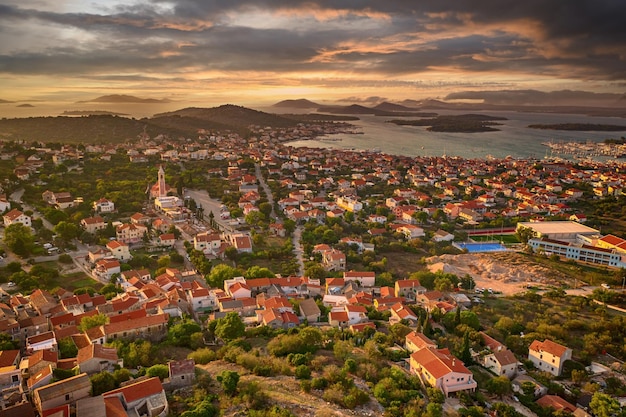 Vista superior de Zadar Croacia