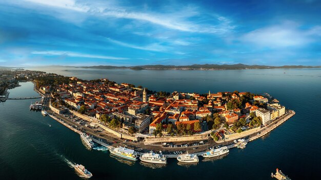 Vista superior de Zadar Croacia