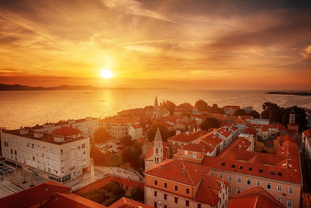 Vista superior de Zadar Croacia