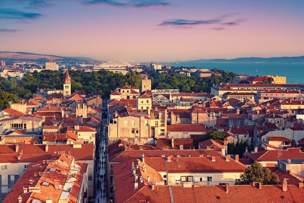 Vista superior de Zadar Croacia
