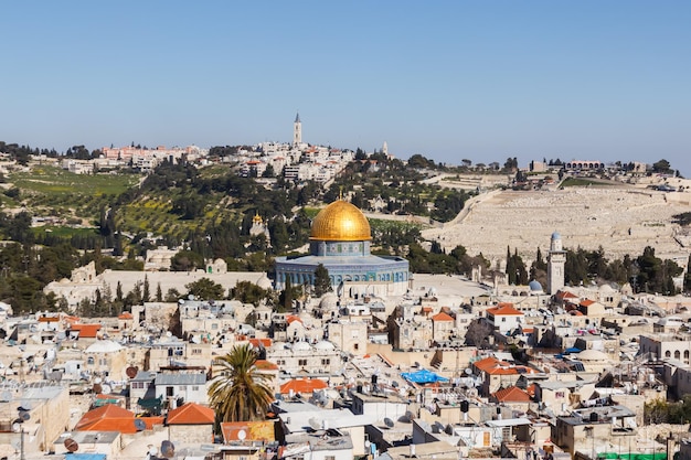 Vista de los tejados de la ciudad vieja de Jerusalén