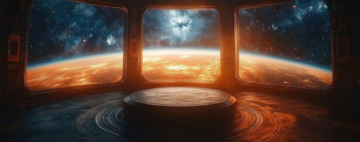 Vista de la Tierra por una nave espacial