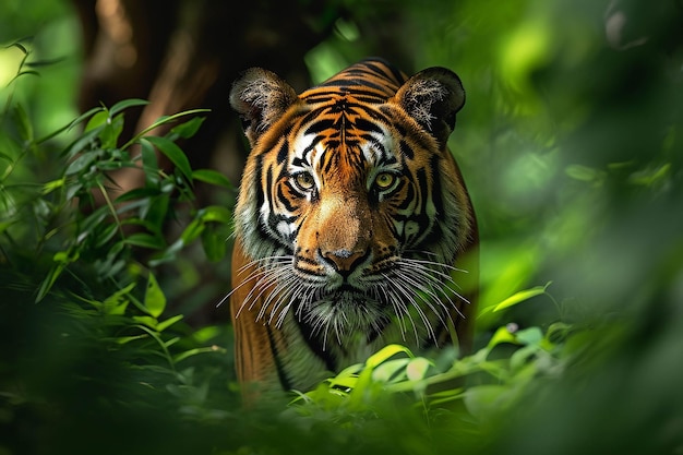 Vista del tigre de Sundarbans generada por la IA