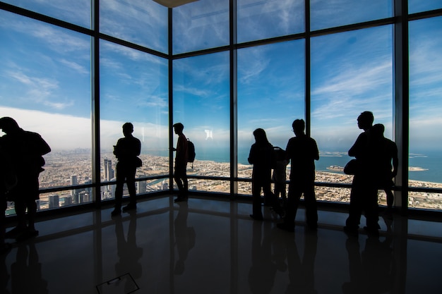 Vista desde la torre Burj Khalifa en los Emiratos Árabes Unidos