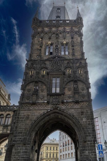 Vista de la torre de la ciudad vieja de Praga