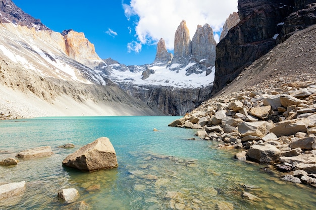 Foto vista torres del paine