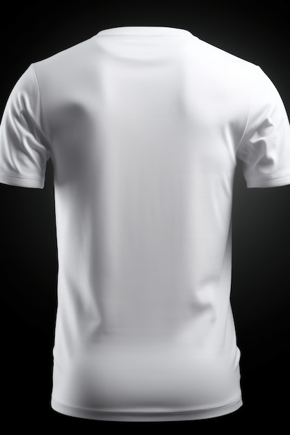 Foto vista traseira da camiseta branca em branco no modelo 3d