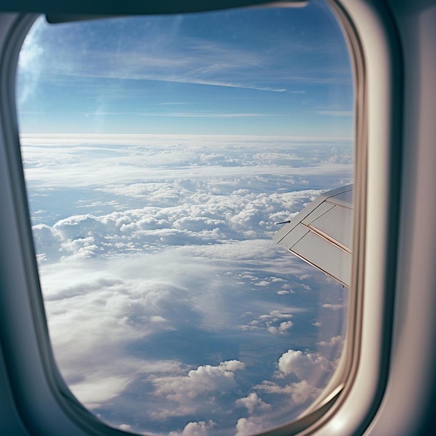 Foto vista desde la ventana del avión