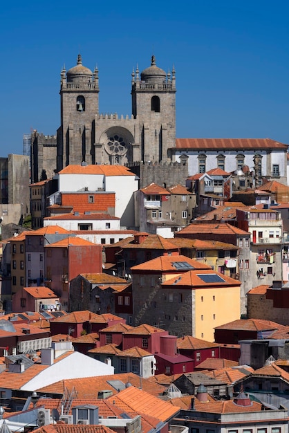 Vista vertical do Porto Portugal Europa