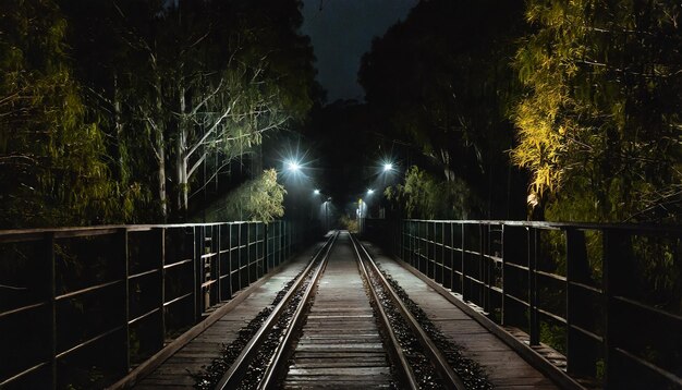 Foto vista de la vía del tren