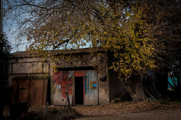 Foto vista de la vieja casa