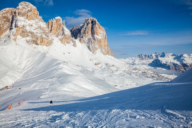 Vista de una zona de esquí en Italia