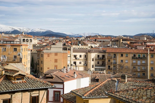 vistas aéreas da cidade espanhola de Segóvia. Antiga cidade romana e medieval