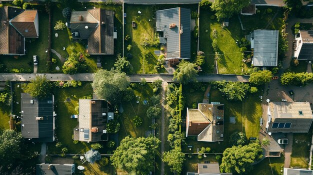 Vistas aéreas de paisagens urbanas