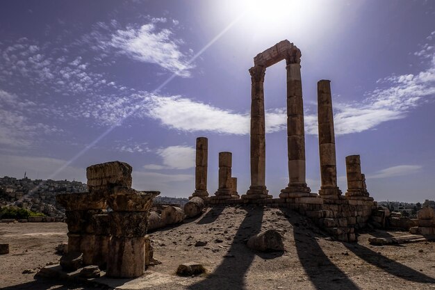 Vistas al templo de Hércules en la ciudadela de Amman