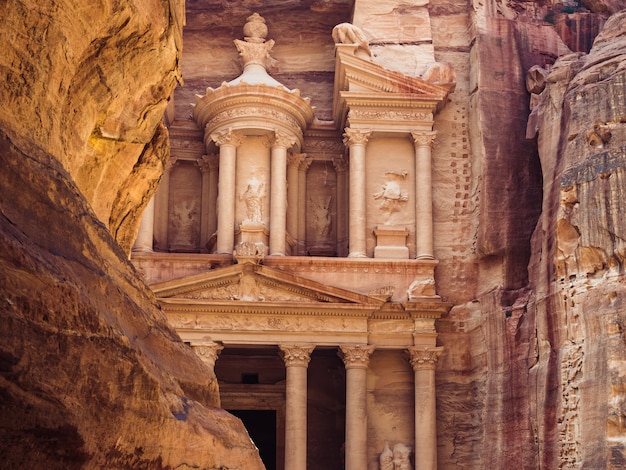 Foto vistas de la antigua ciudad de petra