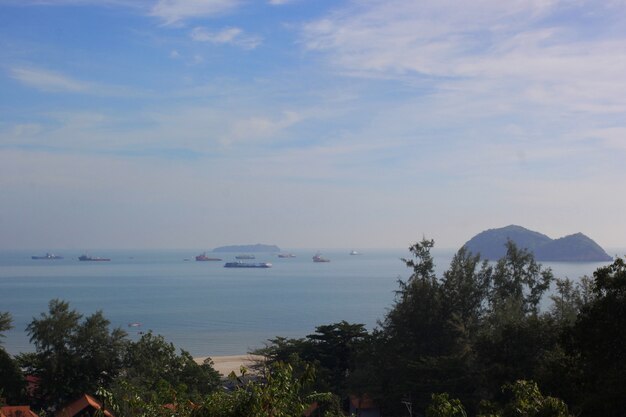 Vistas de la costa desde arriba.