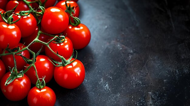 Vistas frescas e vívidas de tomates maduros inteiros e cortados em fatias sobre um fundo branco