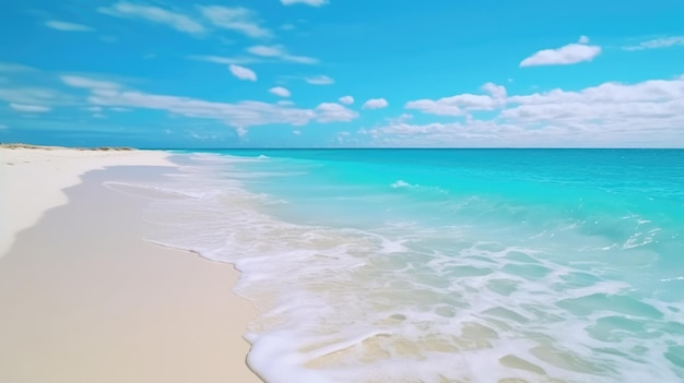 Foto vistas de hermosas playas de arena blanca y aguas turquesas