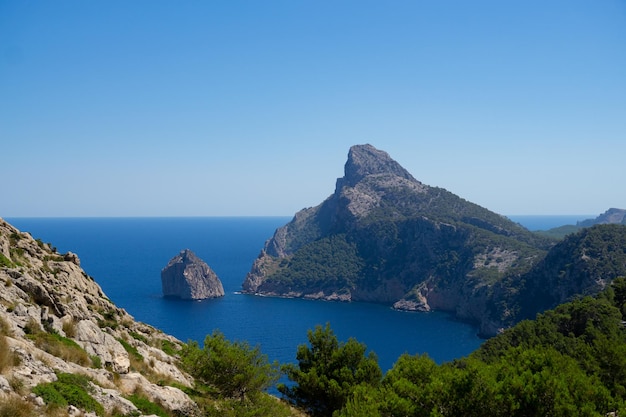 Vistas desde el mirador es Colomer en Mallorca Islas Baleares España