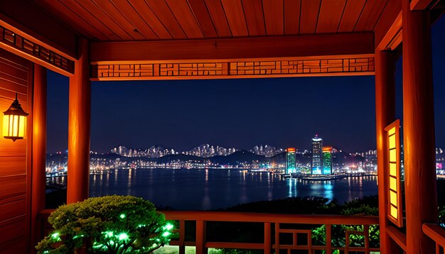 vistas nocturnas en Corea del Sur