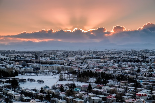 Vistas de Reykjavik desde la iglesia Hallgrimskirkja