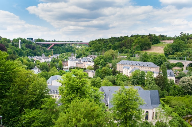 vistas urbanas da cidade de Luxemburgo na europa