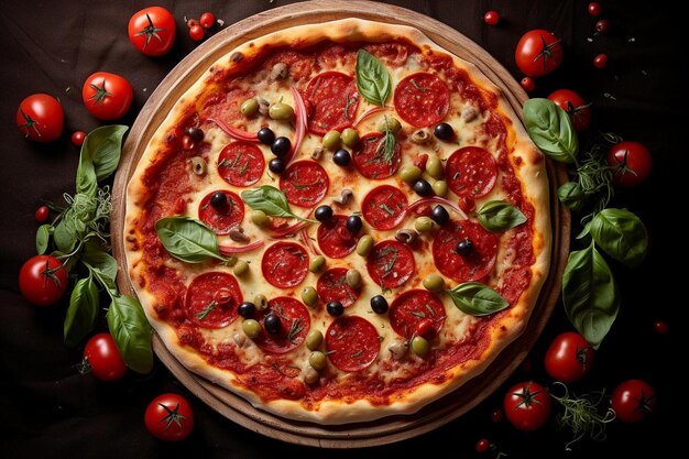 Visual Classic Pizza Extravaganza Kulinarische Glückseligkeit