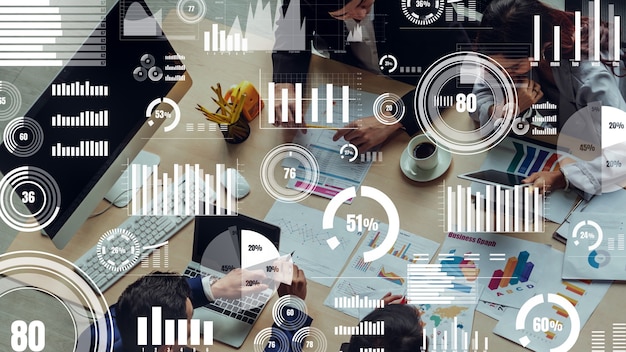 Visual criativo da tecnologia de análise de dados de negócios