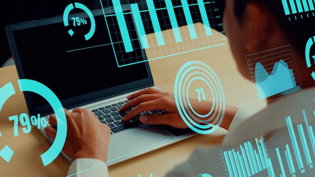 Foto visual criativo da tecnologia de análise de dados de negócios