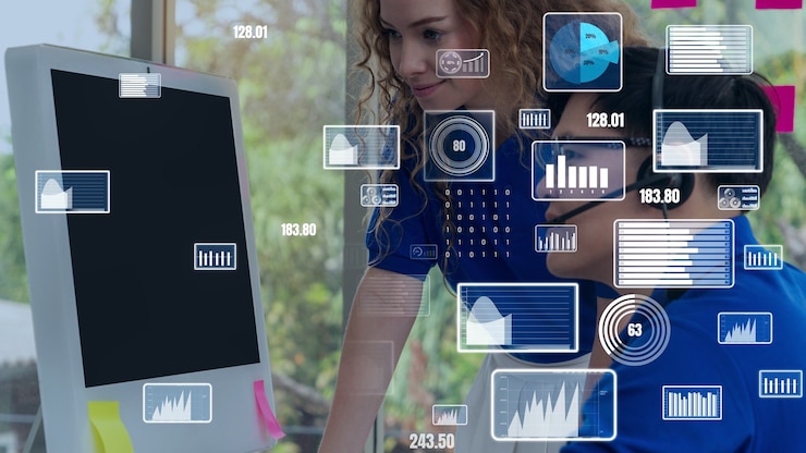 Foto visual criativo da tecnologia de análise de dados de negócios