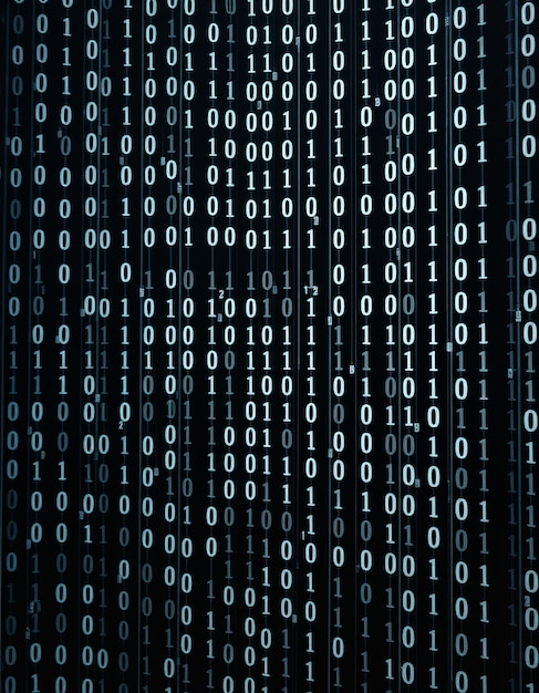 Visual Featuring Digitaler Hintergrund mit fallendem Binärcode