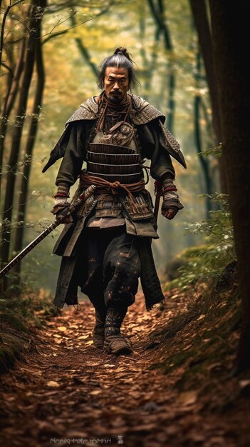 Foto visual de samurai